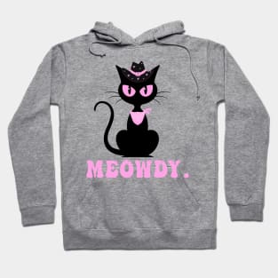 Funny Meowdy Cowboy Cat Meme Apparel Cowboy Culture and Cat Lovers Hoodie